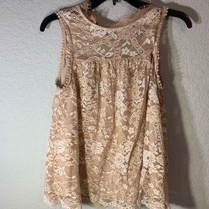Taylor and sage brand Tan lace top